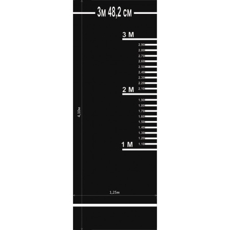 Купить Дорожка (разметка) для прыжков в длину с места для сдачи норматива (цв. черный) в Нижнекамске 